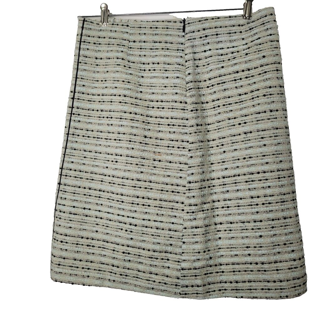Hugo Boss size 8 skirt Mint Green Vacilina tweed suit zip lining texture